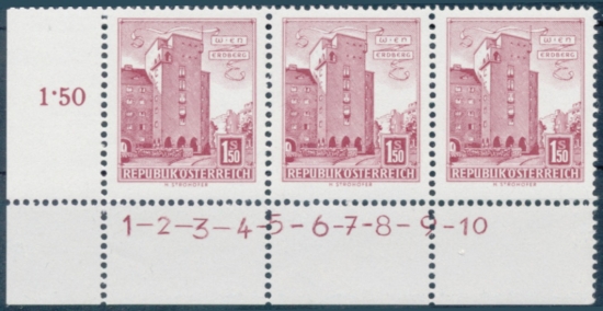 Briefmarke mit Symbolzahl(en)